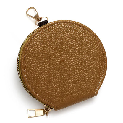 Cute Circular Zipper Coin Purse – Student Card Holder & Key Pouch