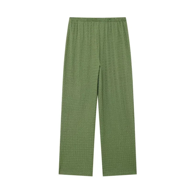 Casual Chic Two-Piece – Halter Top & Straight Pants for Women