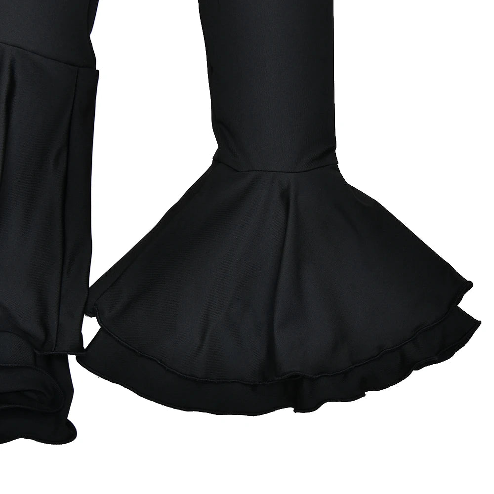 Absobe Ruffle Mini Dress - V-Neck A-Line Bodycon with Asymmetrical Buttons