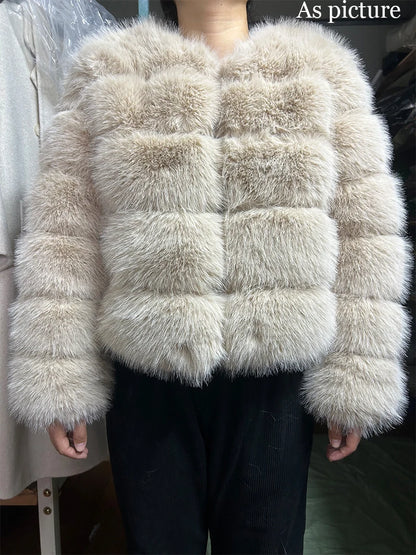 Fashion & Warm – Thick Faux Fur Coat Women’s Winter Wear