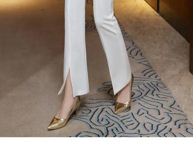 Chic Summer Top – Women’s Short Sleeve Satin Chiffon Blouse