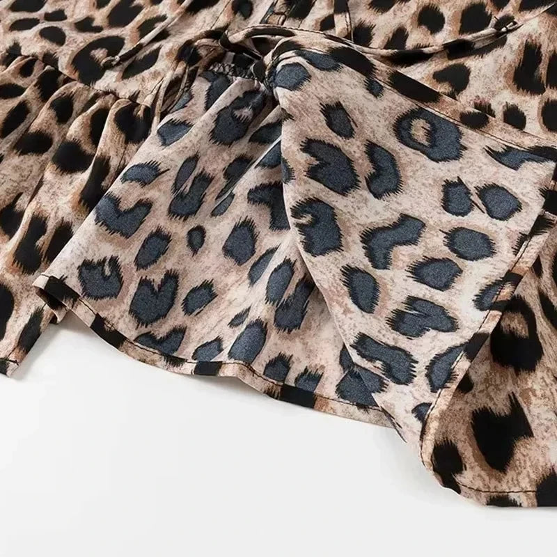 Wild & Chic – Leopard Print Puff Sleeve Crop Top 2025