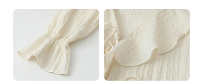 Spring & Summer Must-Have – V-Neck Lace-Up Blouse