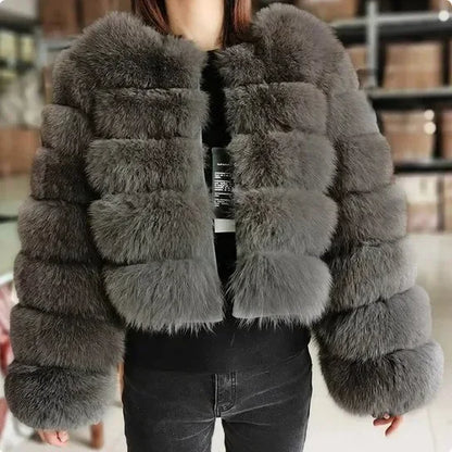 Fashion & Warm – Thick Faux Fur Coat Women’s Winter Wear