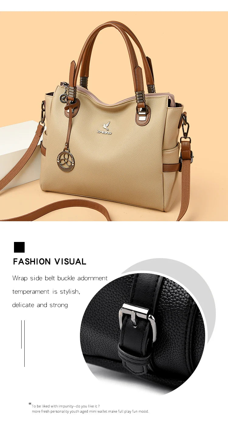 High-Quality Leather Handbag – Soft Shoulder Bag for Women