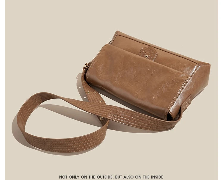 Autumn Winter Women’s Tote Bag – FOXER Simple Split Leather Crossbody Bag