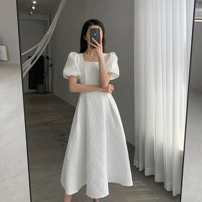 Elegant One-Piece Dress – Classy Black Vintage Midi Dress