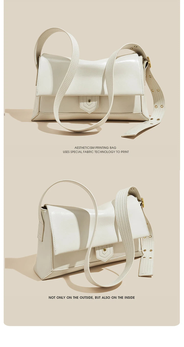 Autumn Winter Women’s Tote Bag – FOXER Simple Split Leather Crossbody Bag