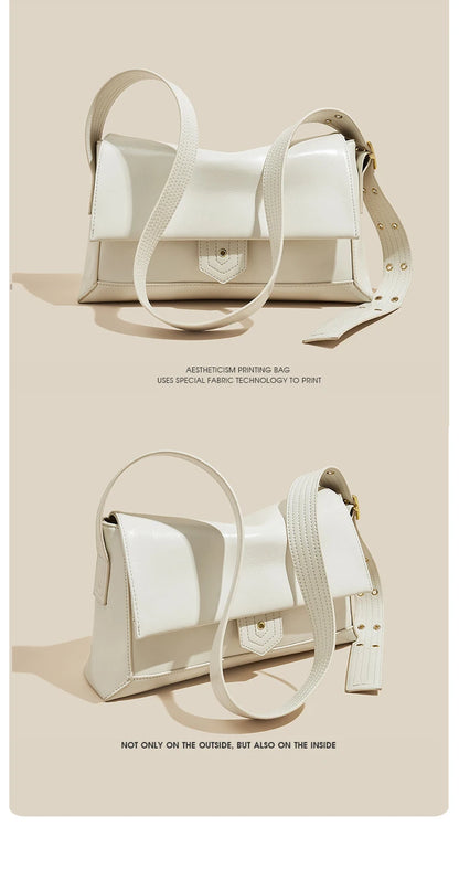 Autumn Winter Women’s Tote Bag – FOXER Simple Split Leather Crossbody Bag