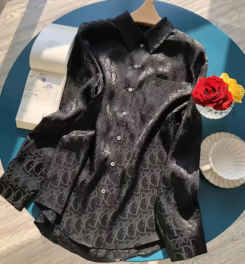 Chic & Comfortable – Hollow-Out Lace V-Neck Shirt for Women