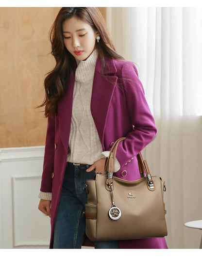 High-Quality Leather Handbag – Soft Shoulder Bag for Women